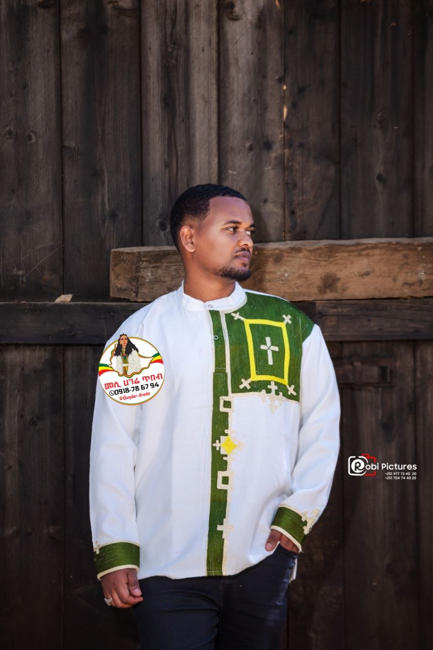 Men Tshirt Tilf የወንዶች ቲሸርት ጥልፍ
