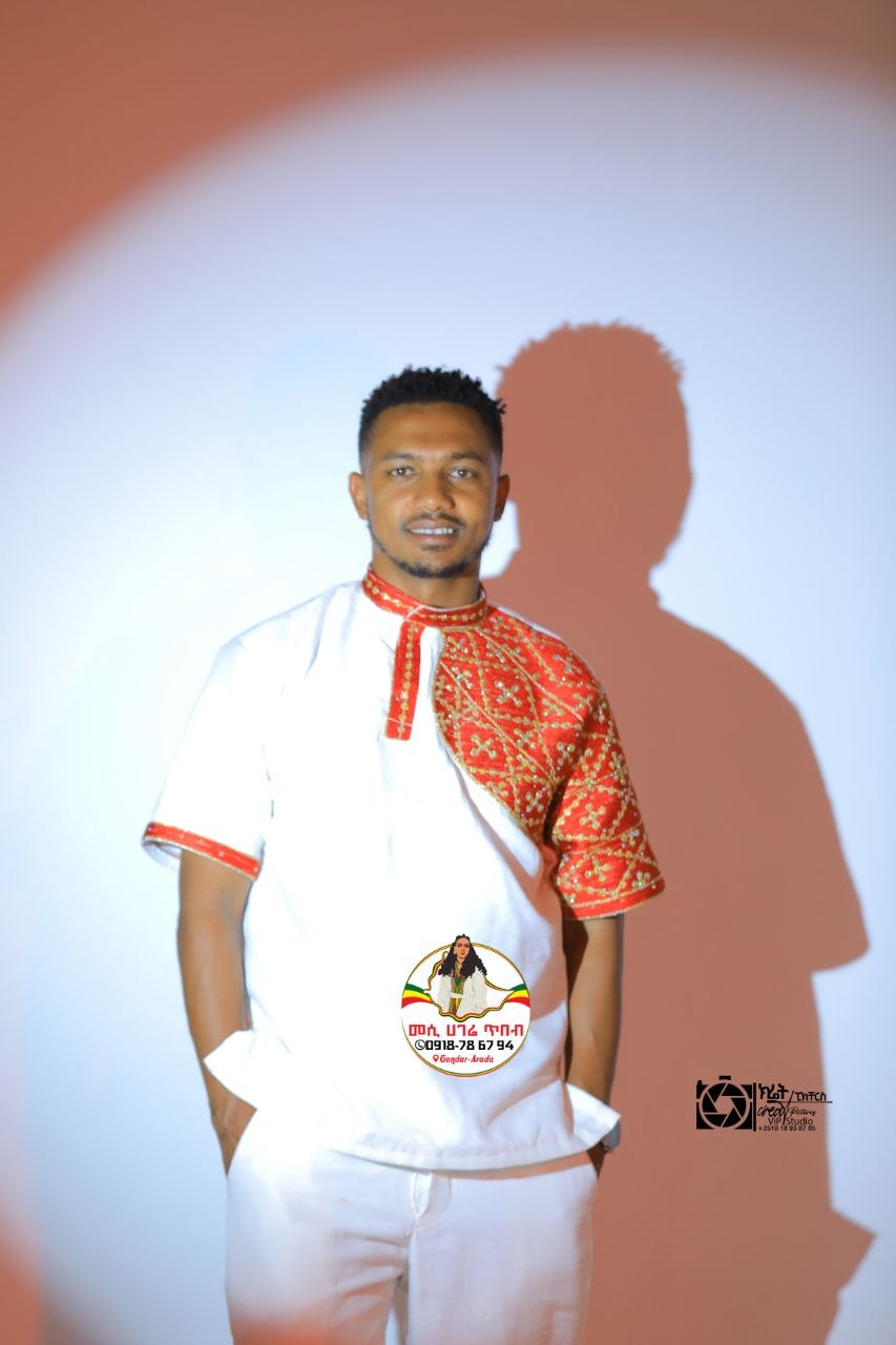 Men Tshirt Tilf የወንዶች ቲሸርት ጥልፍ